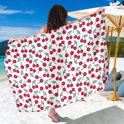 Cherry Pattern Print Design 03 Sarong Pareo Wrap