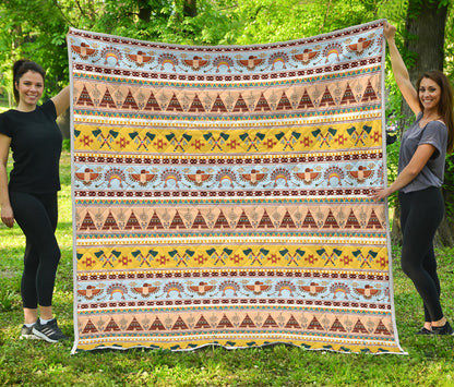 Native American Pattern Design Print Quilt Bedspread
