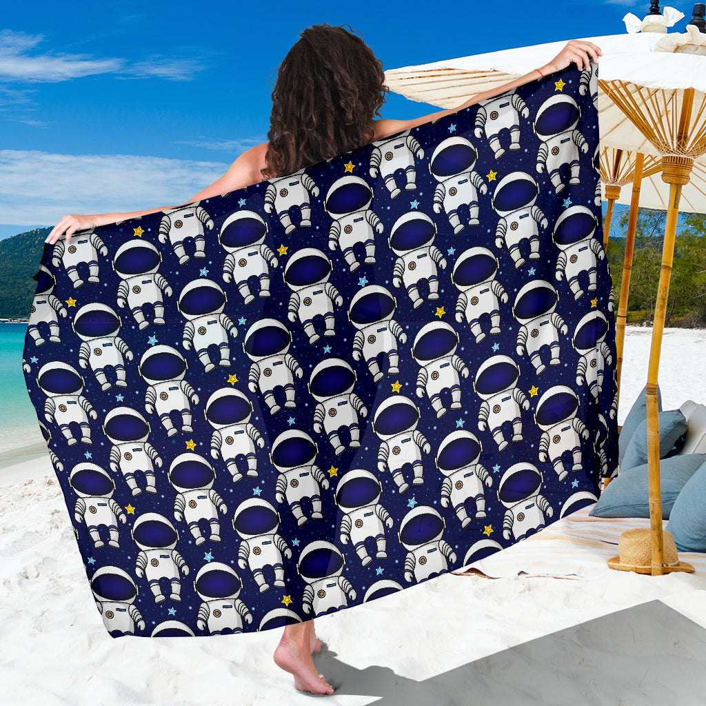 Astronaut Pattern Print Design 01 Sarong Pareo Wrap