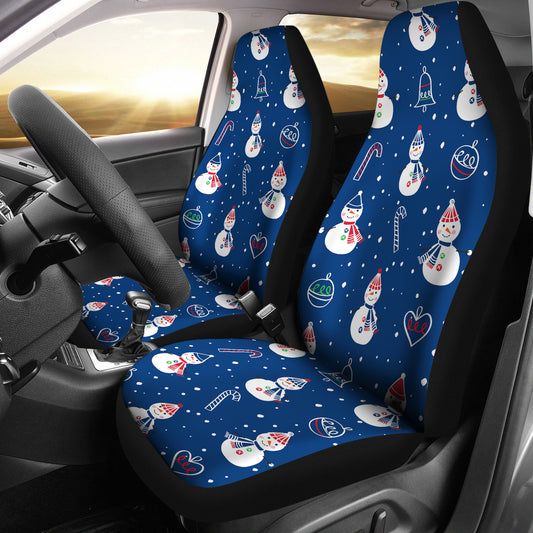 Snowman Print Design LKS306 Car Seat Covers