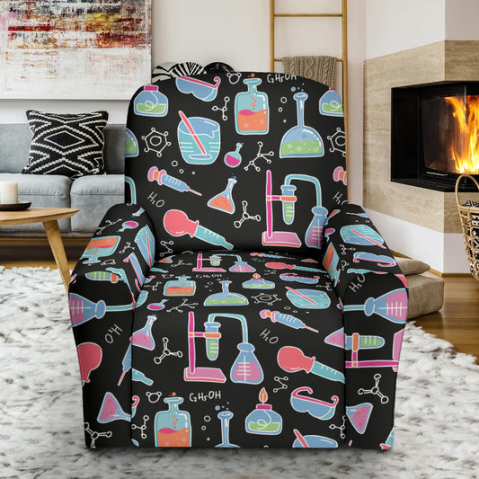 Chemical Pattern Print Design 06 Recliner Slipcover with Pocket