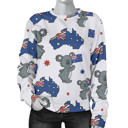 Koala Australia Day Themed Design Women Long Sleeve Sweatshirt