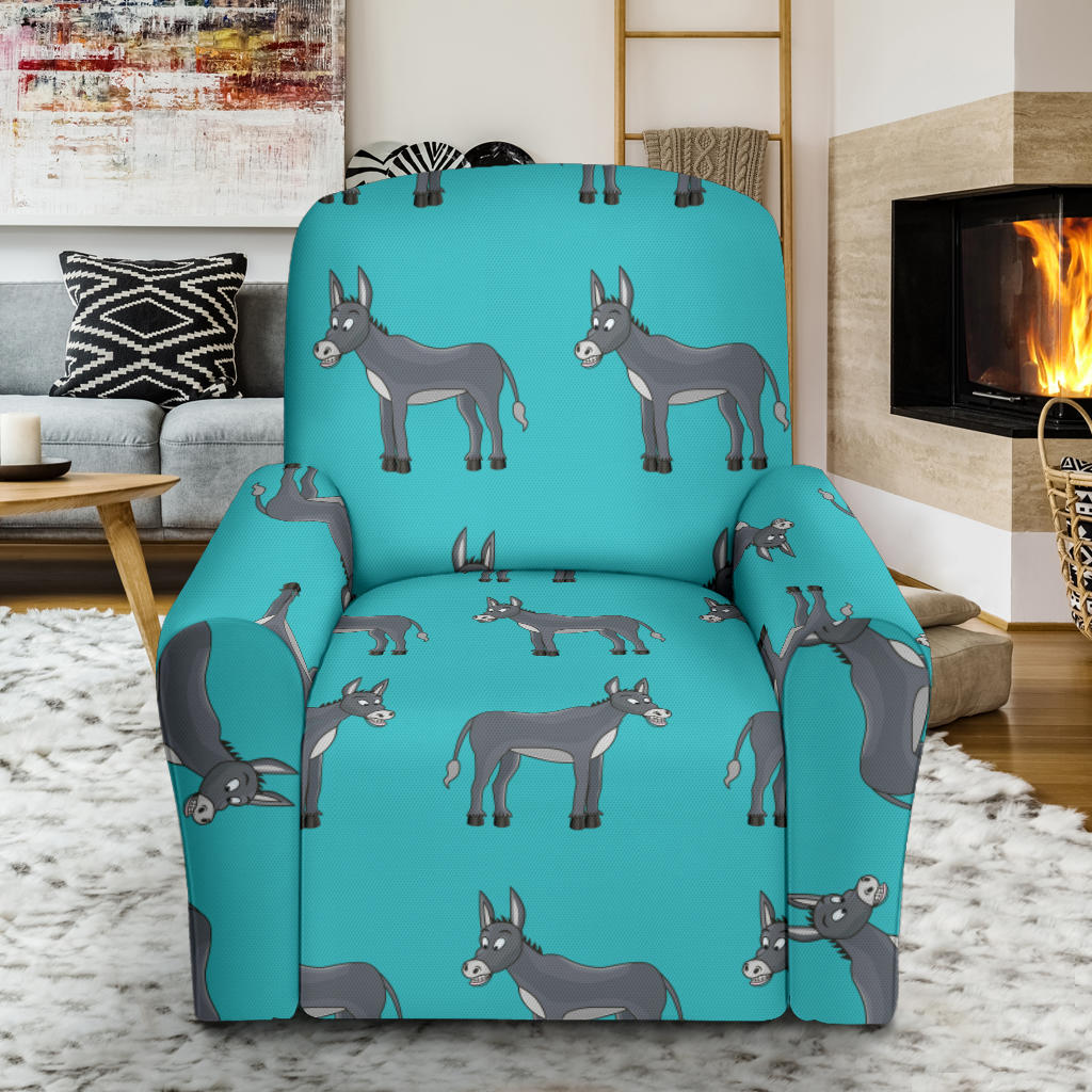 Donkey Pattern Print Design 01 Recliner Slipcover with Pocket