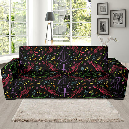 Cello Neon Pattern Print Design 02 Sofa Slipcover