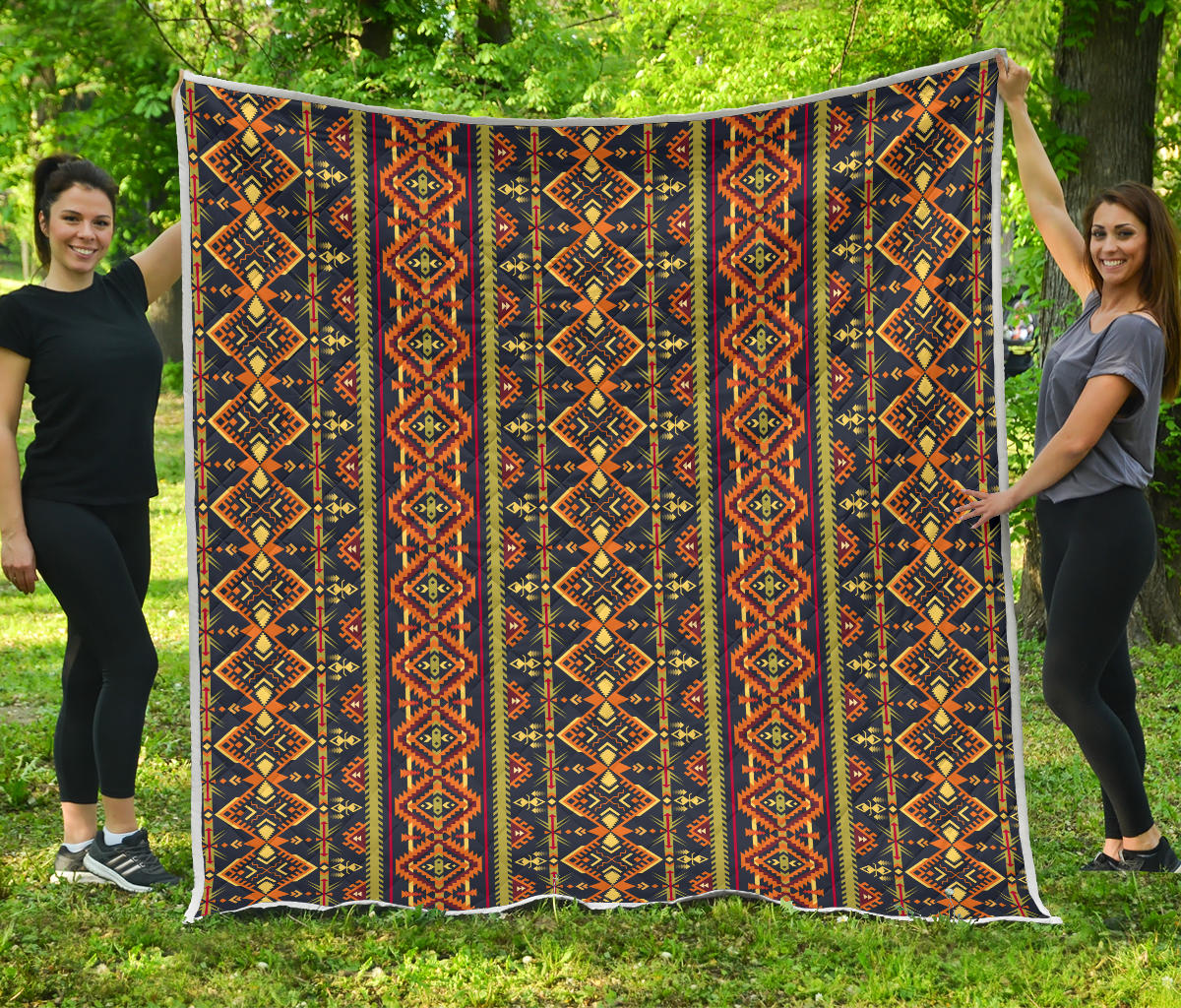 Kente Classic Design African Print Quilt Bedspread