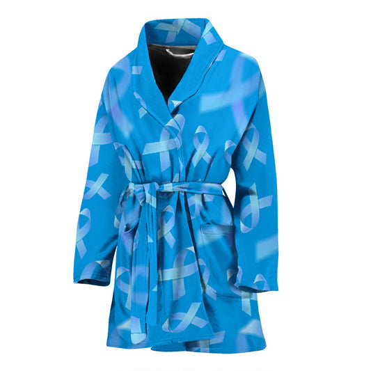 Prostate cancer Pattern Print Design A01 Women Bathrobe