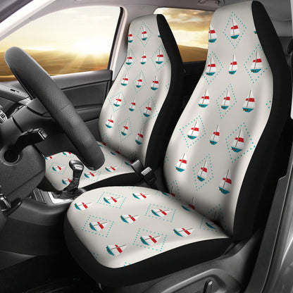 Sailboat Print Design LKS301 Car Seat Covers