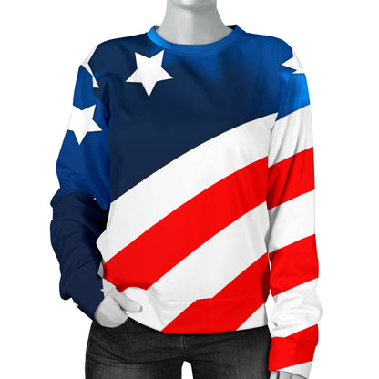 American flag Style Women Long Sleeve Sweatshirt