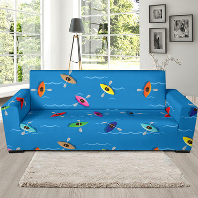 Kayak Pattern Print Design 03 Sofa Slipcover