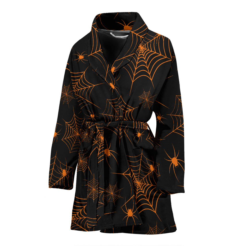 Spider Web Print Design LKS306 Women Bathrobe