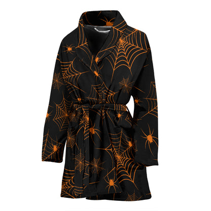 Spider Web Print Design LKS306 Women Bathrobe