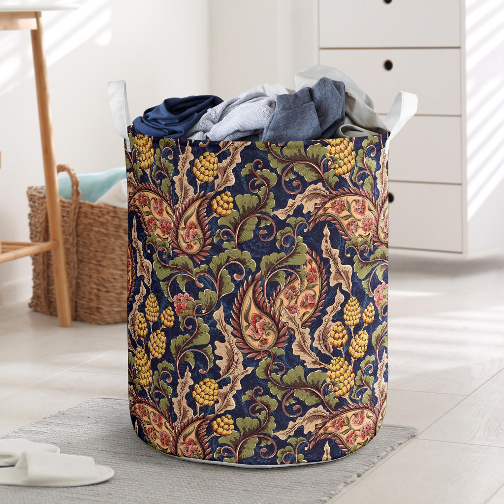 Floral Vintage Classic Print Laundry Basket