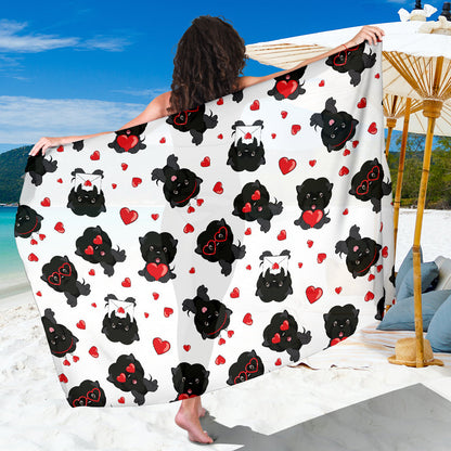 Affenpinscher Pattern Print Design 01 Sarong Pareo Wrap