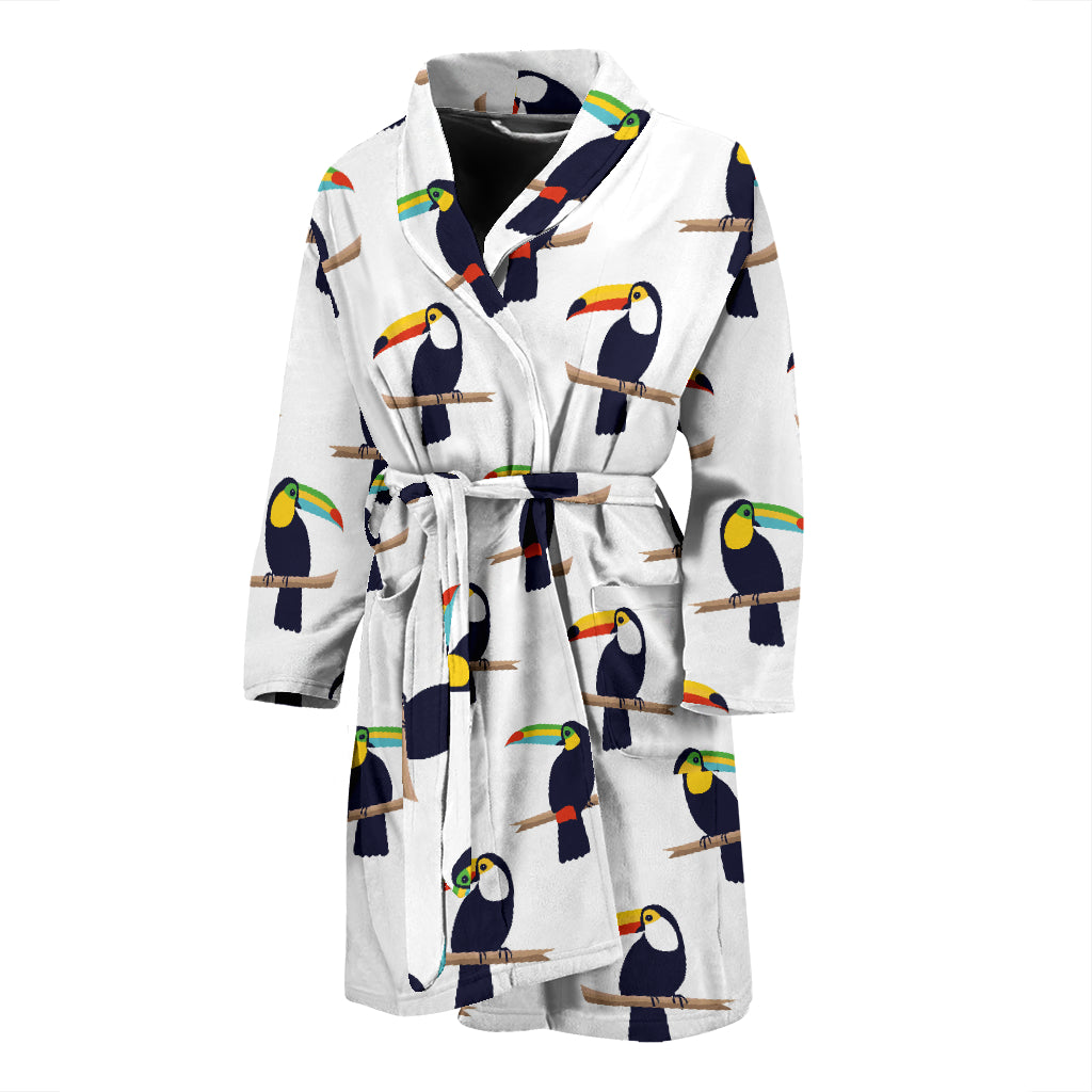 Toucan Print Design LKS305 Men Bathrobe