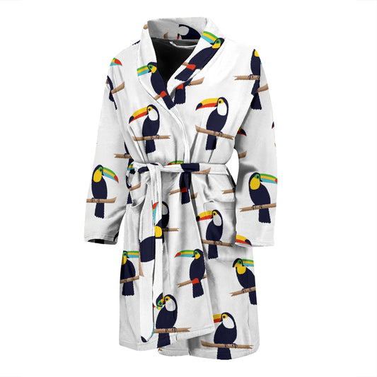 Toucan Print Design LKS305 Men Bathrobe