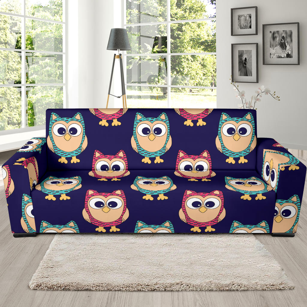 Owl Pattern Print Design A06 Sofa Slipcover