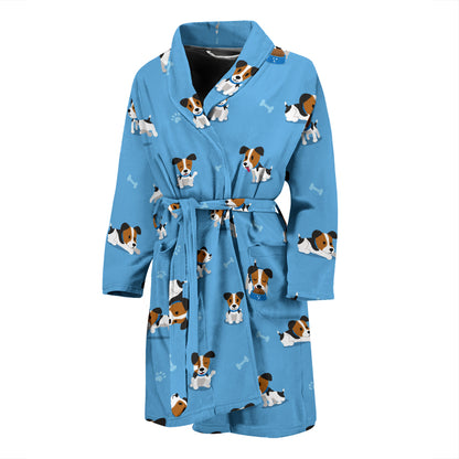 Russell Terriers Print Design LKS3010 Men Bathrobe