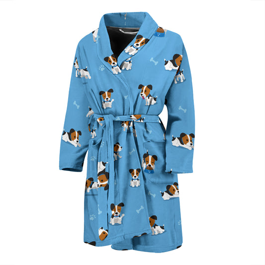 Russell Terriers Print Design LKS3010 Men Bathrobe