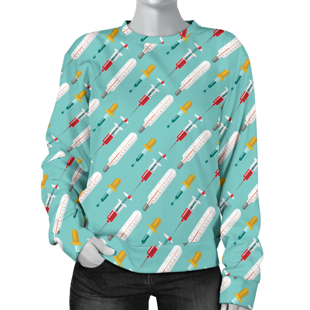 Phlebotomist Medical Print Women Long Sleeve Sweatshirt