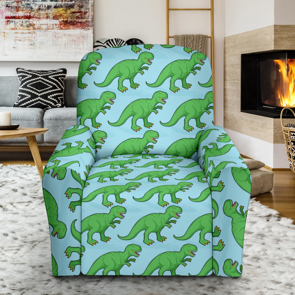 T Rex Pattern Print Design A01 Recliner Slipcover with Pocket