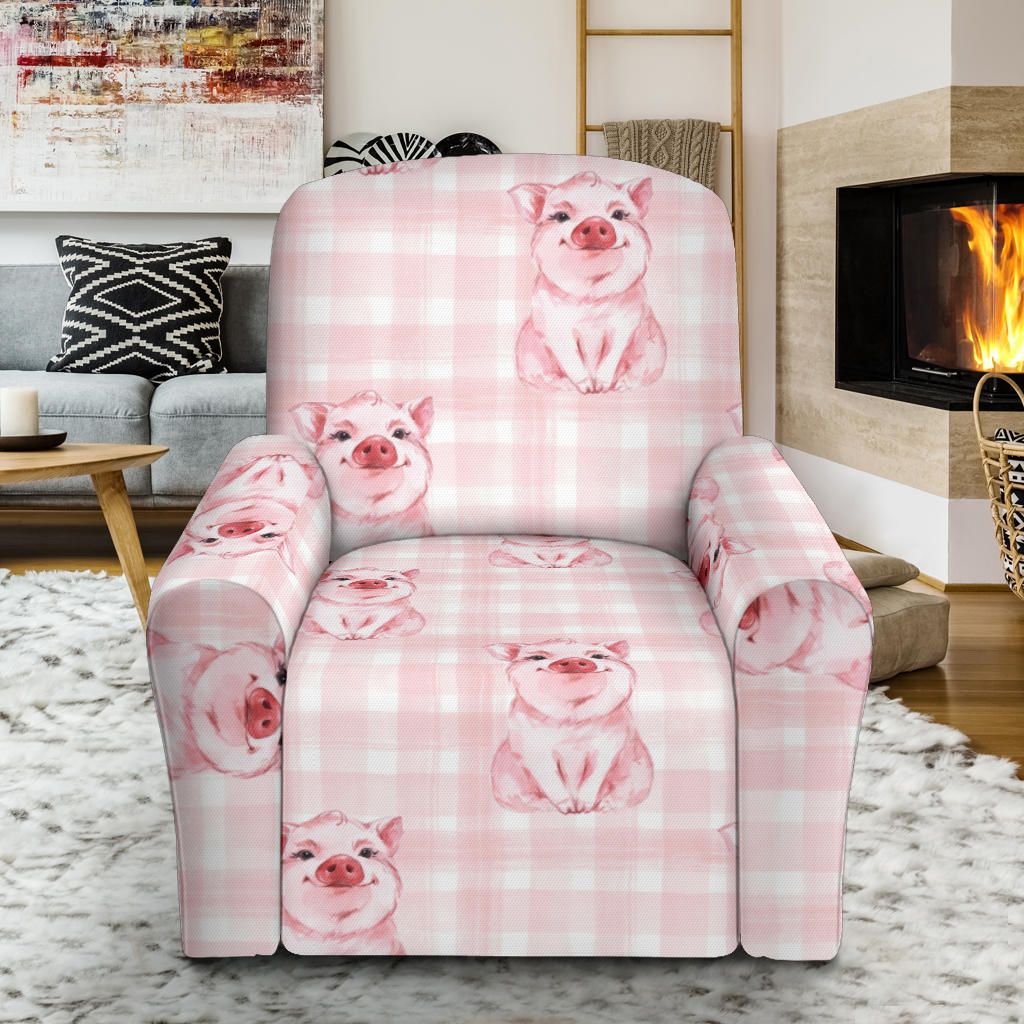Pig Baby Pattern Print Design 01 Recliner Slipcover with Pocket