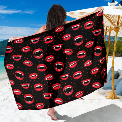 Halloween Pattern Print Design 01 Sarong Pareo Wrap