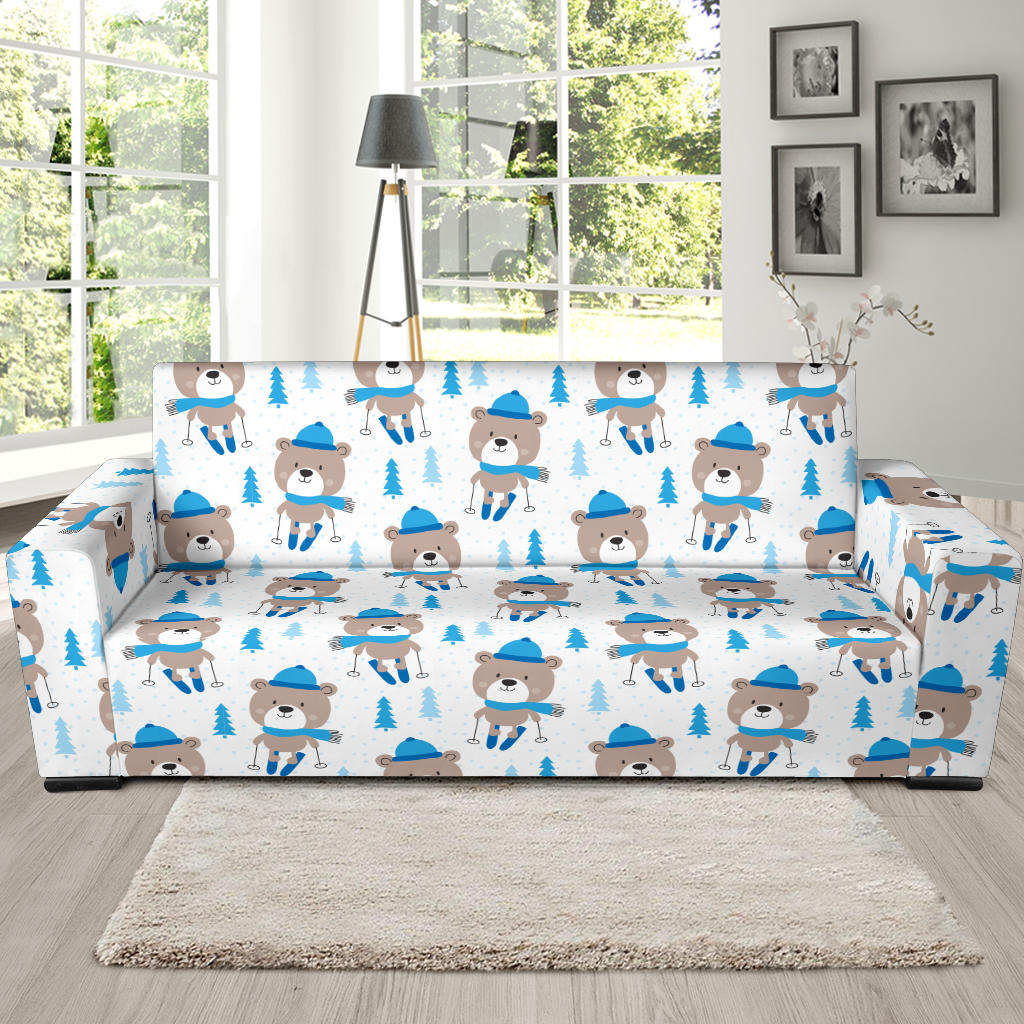 Ski Print Design LKS306 Sofa Slipcover