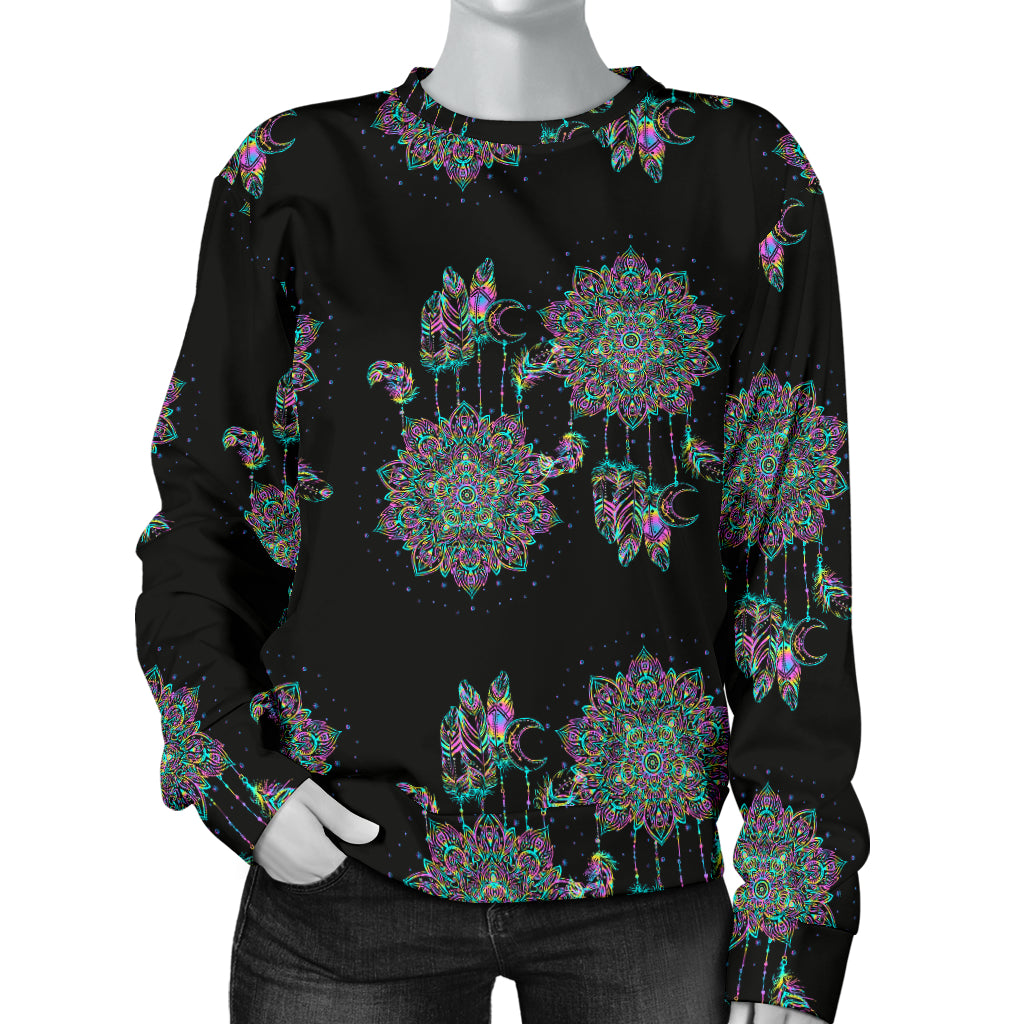 Dream Catcher Colorful Hand Draw Women Long Sleeve Sweatshirt