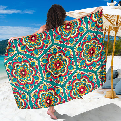 Mandala Pattern Print Design 03 Sarong Pareo Wrap