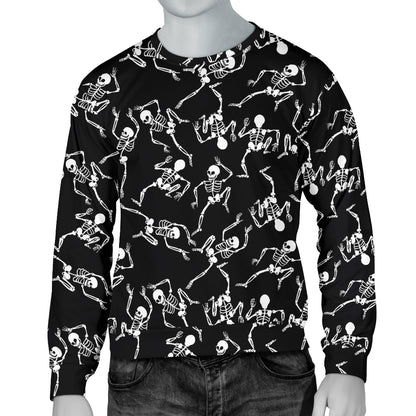 Skeleton Style Print Men Long Sleeve Sweatshirt