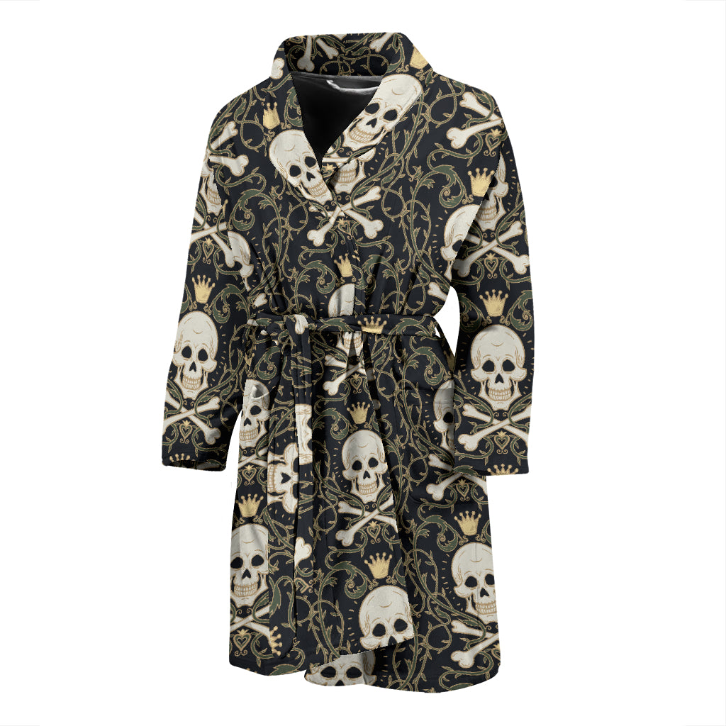 Skull King Print Design LKS307 Men Bathrobe