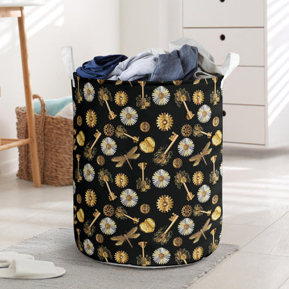 Steampunk Dragonfly Design Themed Print Laundry Basket