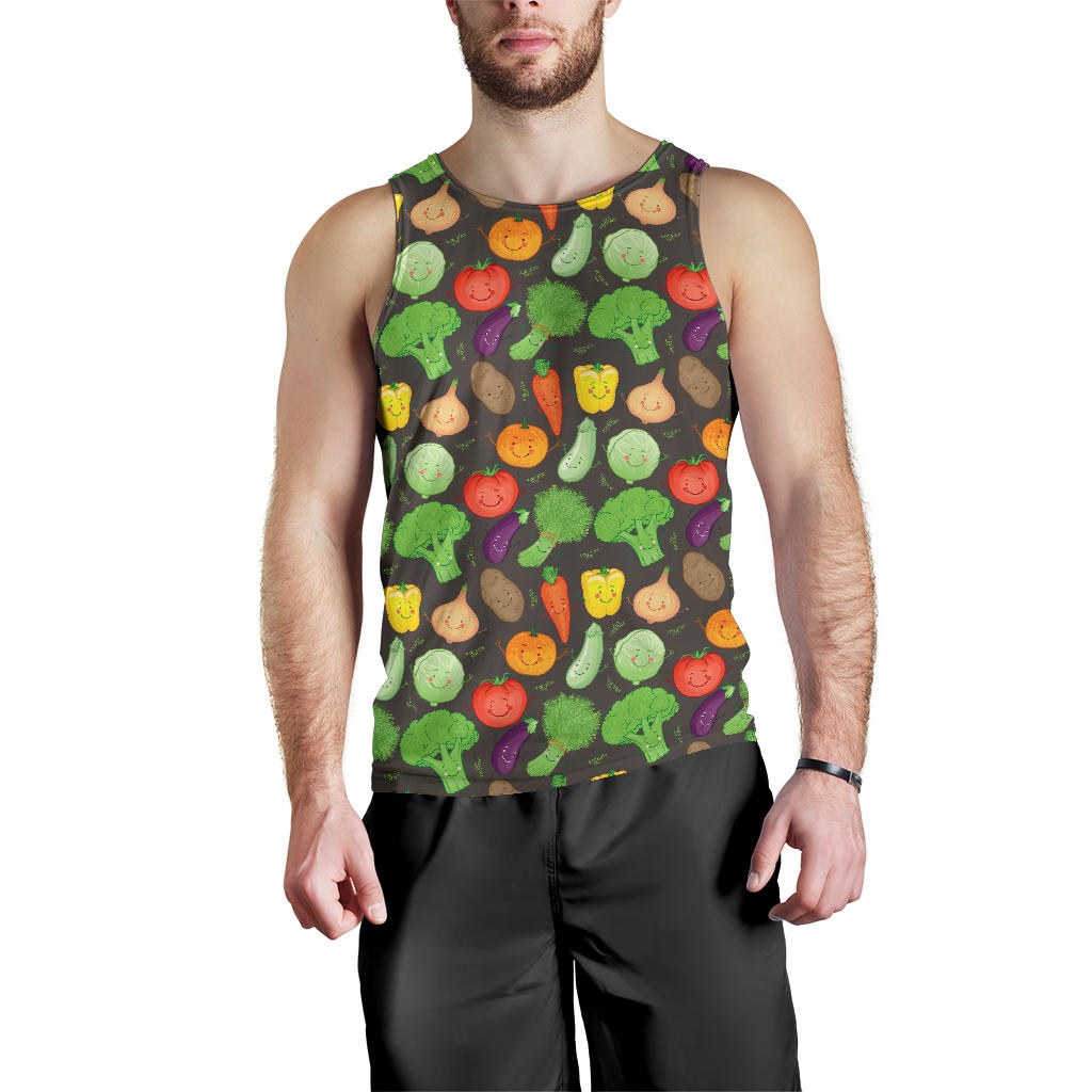 Vegan Funny Themed Design Print Men Tank Top