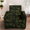 Peacock Feather Pattern Design Print Armchair Slipcover