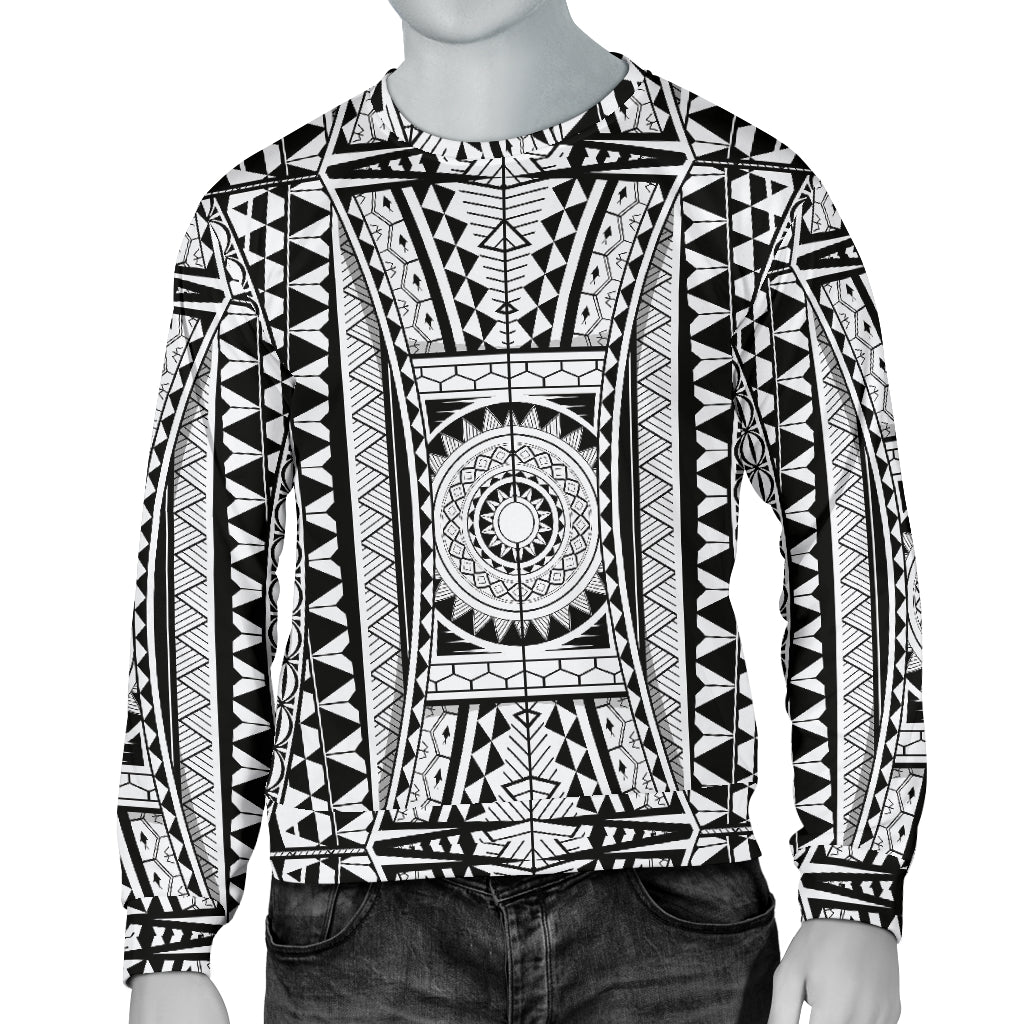 Polynesian Tattoo Design Men Long Sleeve Sweatshirt