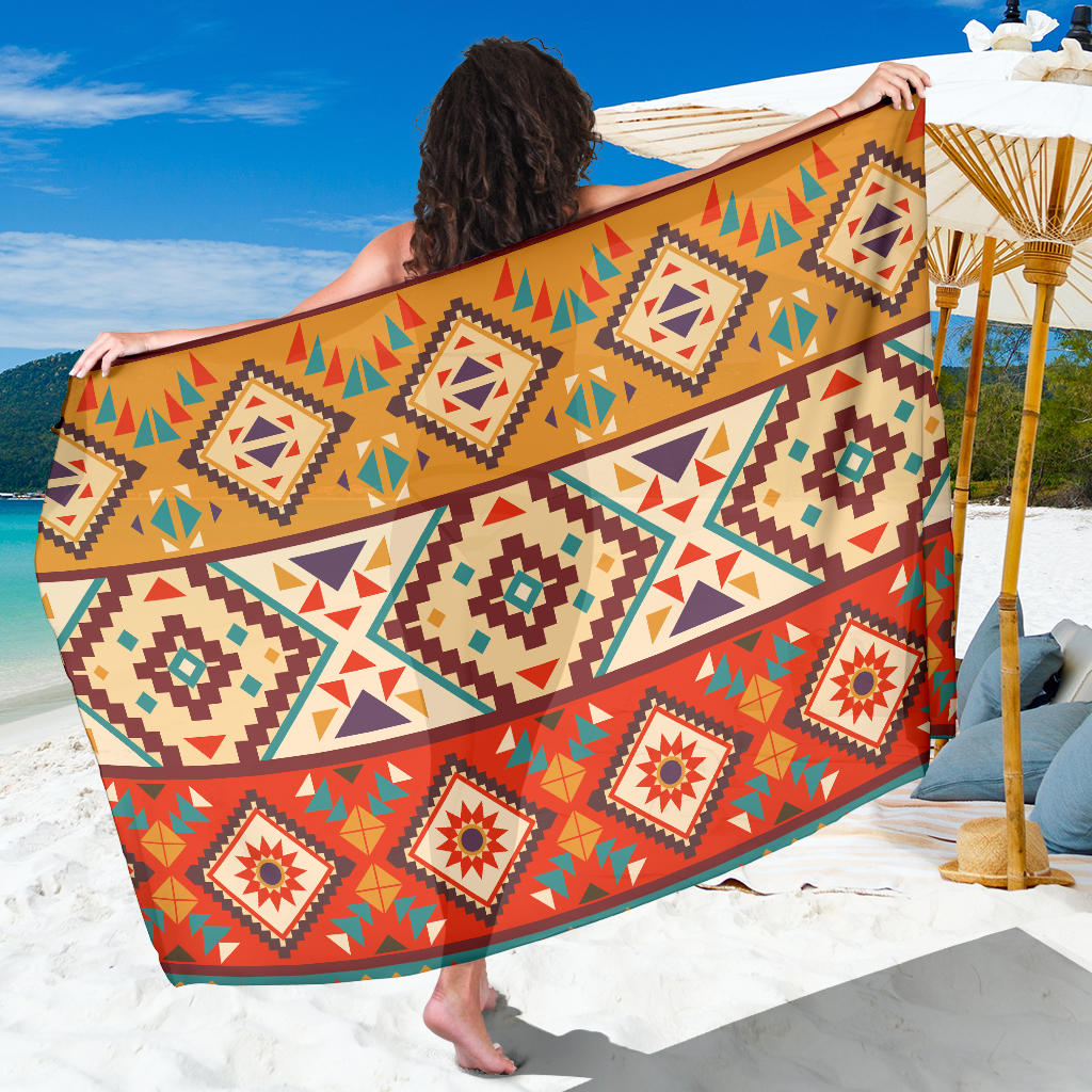 Navajo Pattern Print Design A01 Sarong Pareo Wrap