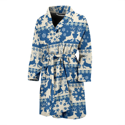 Reindeer Print Design LKS401 Men Bathrobe