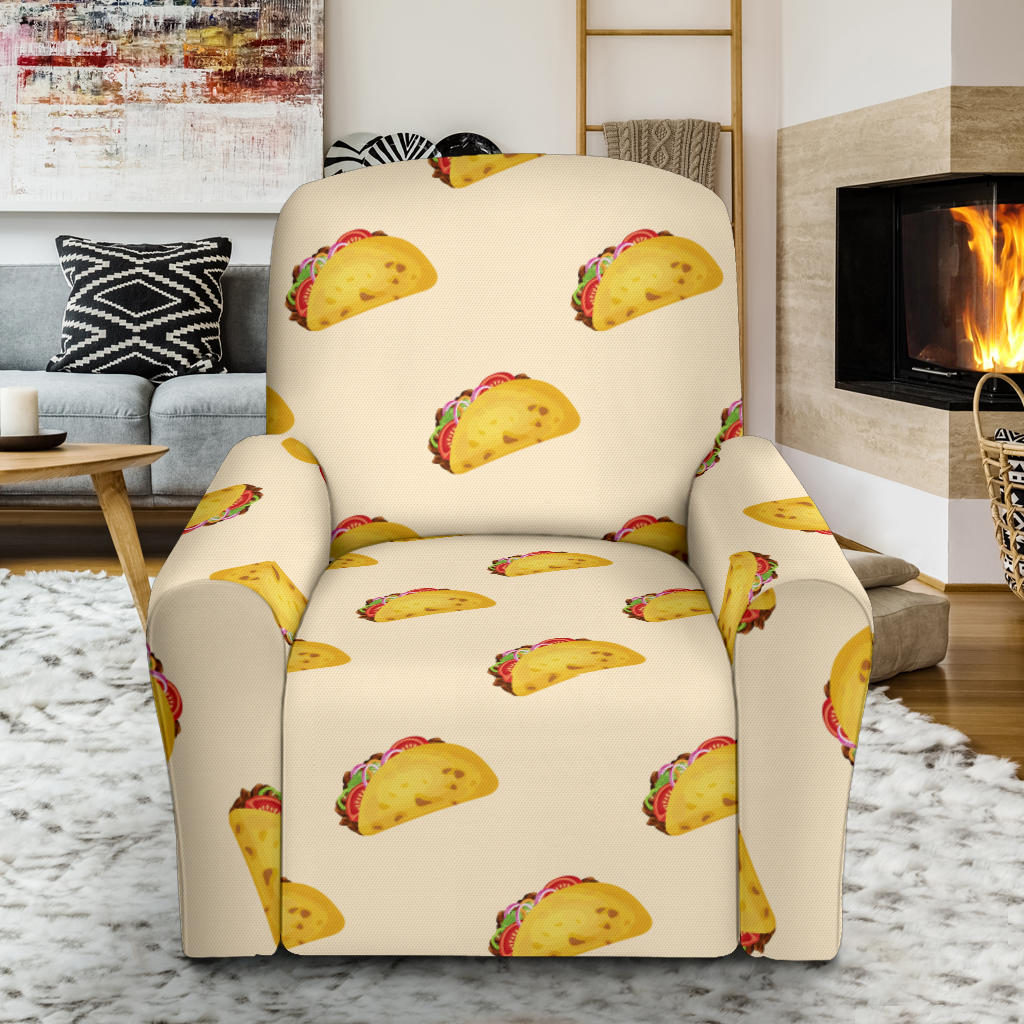 Taco Print Design LKS302 Recliner Slipcover with Pocket