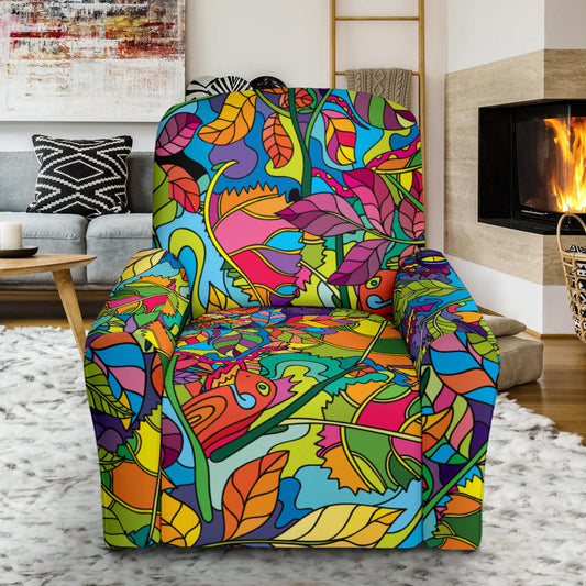 Trippy Print Design LKS301 Recliner Slipcover with Pocket