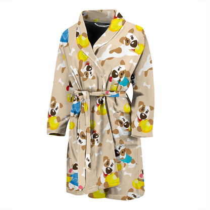 Russell Terriers Cute Print Design LKS304 Men Bathrobe