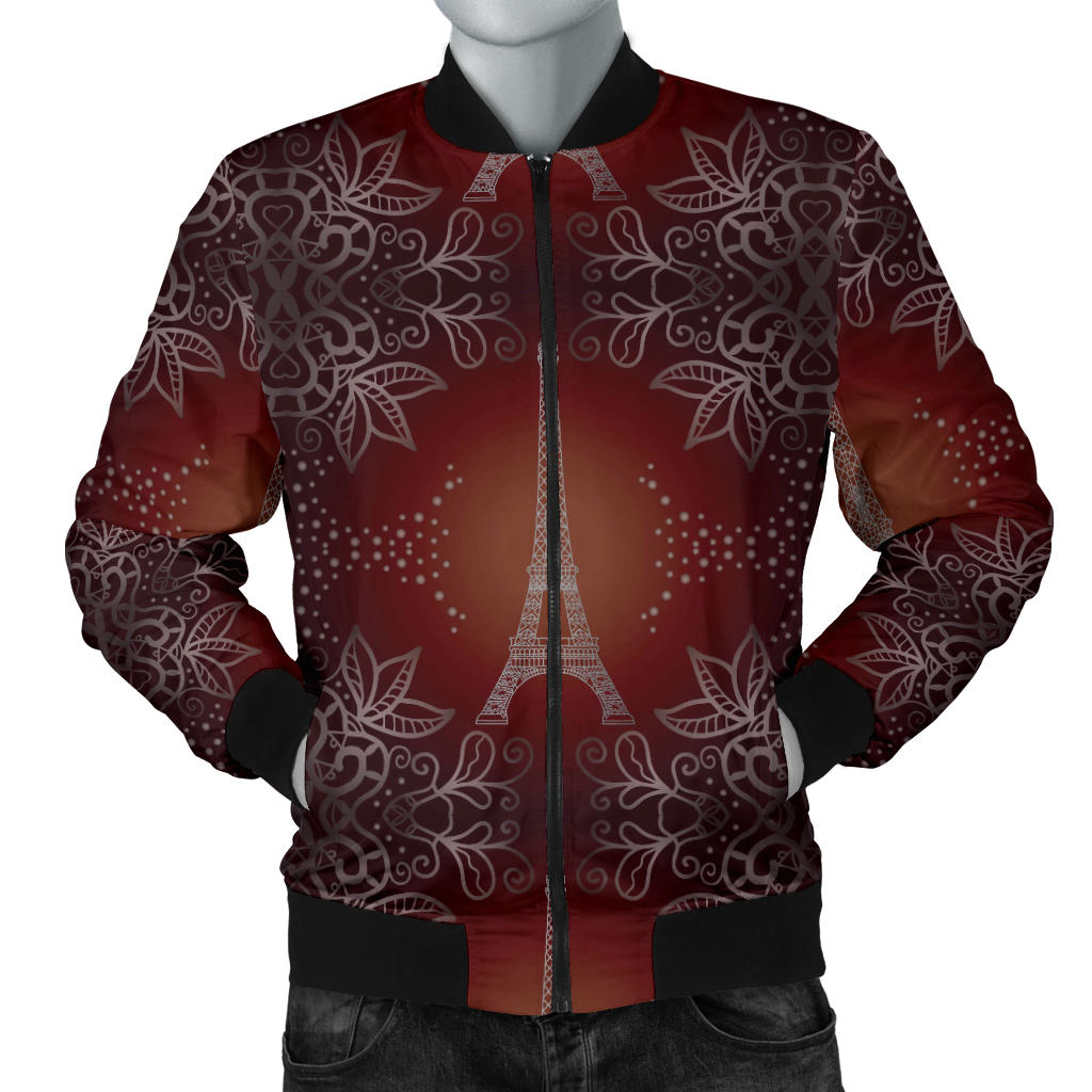 Eiffel Tower Drawing Print Men Bomber Jacket