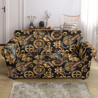 Steampunk Lightbulb Print Design LKS304 Loveseat Couch Slipcover