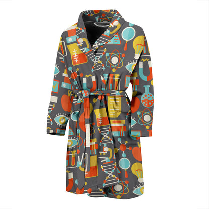 Science Print Design LKS302 Men Bathrobe
