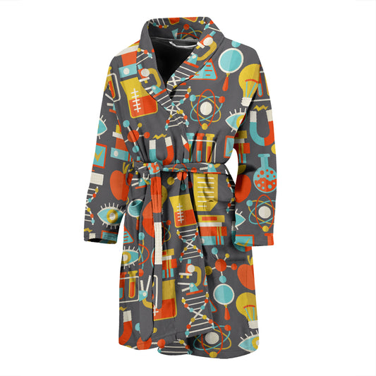 Science Print Design LKS302 Men Bathrobe