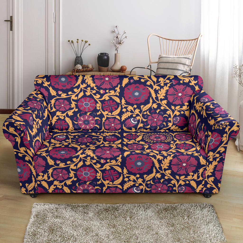 Suzani Print Design LKS303 Loveseat Couch Slipcover