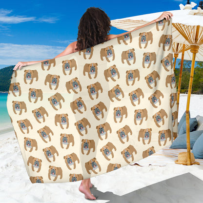 Bulldogs Pattern Print Design 01 Sarong Pareo Wrap