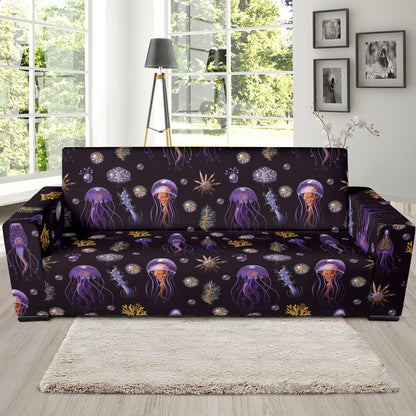 Seaweed With Jelly Fish Print Design LKS305 Sofa Slipcover