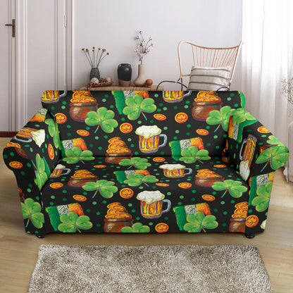 St Patricks Day Print Design LKS303 Loveseat Couch Slipcover