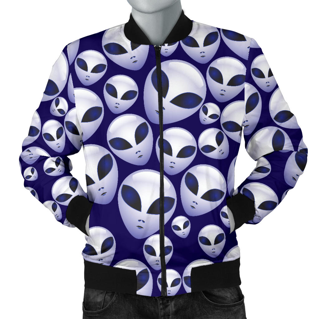 Alien Head Extraterrestrial Men Bomber Jacket