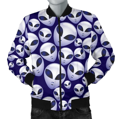 Alien Head Extraterrestrial Men Bomber Jacket